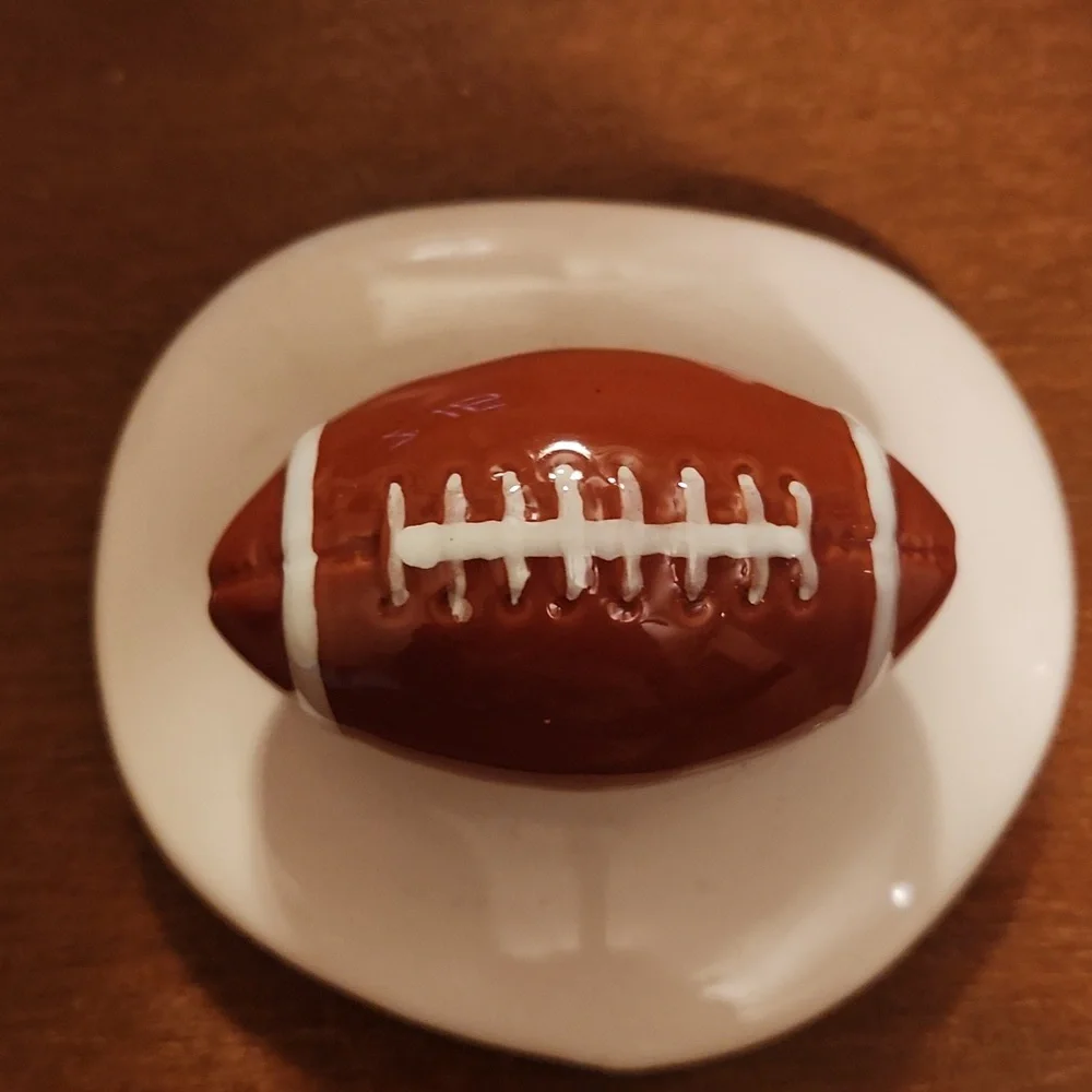 Rae Dunn Cream "Game Day" Mug with Brown Football Lid - Picture 4 of 8